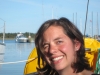 Esther freut sich in dem schÃ¶nen Hafen von NykÃ¸bing zu sein.